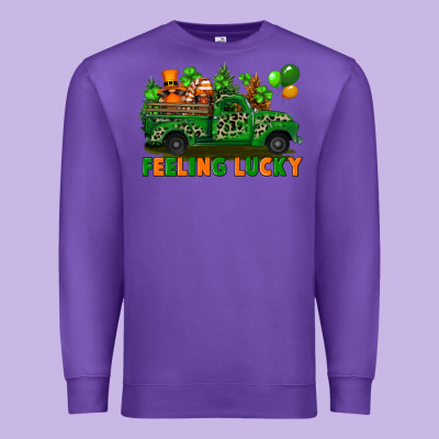Feeling Lucky With Gnomes On Truck Premium Sweatshirt Designed By Fadigitalartstudio