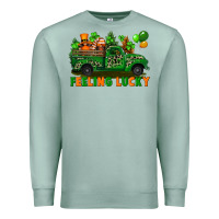 Seafoam feeling lucky with gnomes on truck Premium Sweatshirt - FaDigitalArtStudio