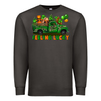 Smoke feeling lucky with gnomes on truck Premium Sweatshirt - FaDigitalArtStudio