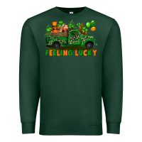 Sports Green feeling lucky with gnomes on truck Premium Sweatshirt - FaDigitalArtStudio