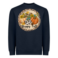 Navy Happy Fall Heavyweight Sweatshirt - texasbilliewilder