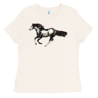 Bone American Paint Horse Ladies Tee - LillyAllenDesigns