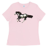 Bubblegum Pink American Paint Horse Ladies Tee - LillyAllenDesigns