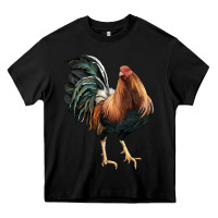 Black American Game Rooster Heavy Core Tee - LillyAllenDesigns