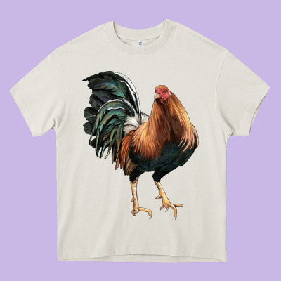 American Game Rooster Heavy Core Tee Designed By Lillyallendesigns