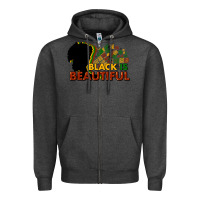 Charcoal Heather Black is beautiful Zipper Hoodie - HowdyJamesFarm