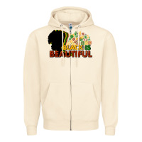 Sandshell Black is beautiful Zipper Hoodie - HowdyJamesFarm