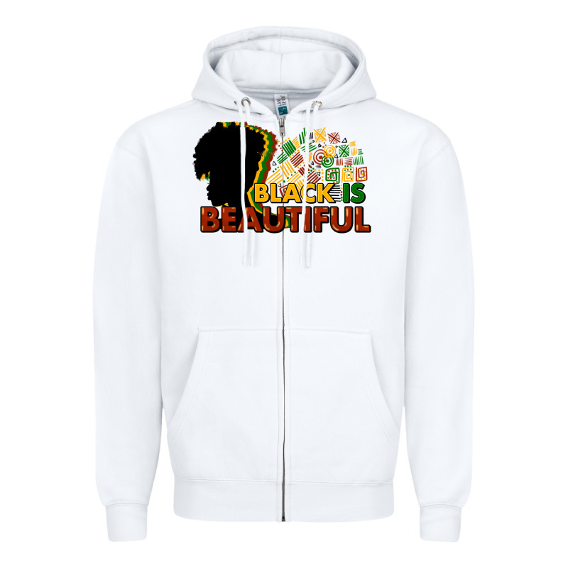 Black Is Beautiful Zipper Hoodie by HowdyJamesFarm | Teevron