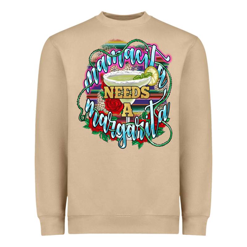 Mamacita Needs A Margarita Heavyweight Sweatshirt by NancyCooperArtShop | Teevron
