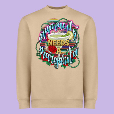 Mamacita Needs A Margarita Heavyweight Sweatshirt Designed By Nancycooperartshop