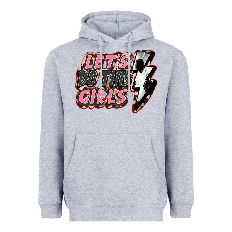 Let's Do This Girls Soccer Heavyweight Hoodie by FaDigitalArtStudio | Teevron
