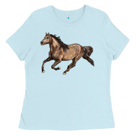 Baby Blue Missouri Fox Trotter horse Ladies Tee - LillyAllenDesigns