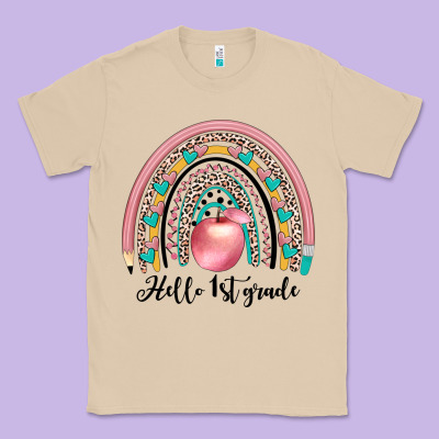 Hello 1 St Grade Classic Tee Designed By Jahusdesignshop