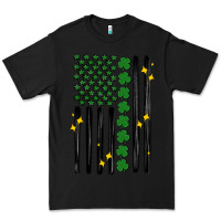 Black shamrock usa flag Premium Tee - MaliasSmallBusiness