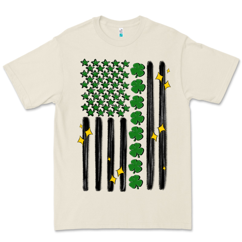 Shamrock Usa Flag Premium Tee by MaliasSmallBusiness | Teevron