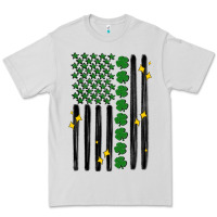 Dove Grey shamrock usa flag Premium Tee - MaliasSmallBusiness