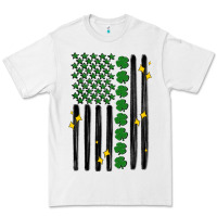 White shamrock usa flag Premium Tee - MaliasSmallBusiness