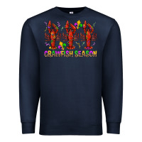 Navy Crawfish season mardi gras Premium Sweatshirt - BundleAndBundleShop