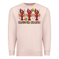 Pale Pink Crawfish season mardi gras Premium Sweatshirt - BundleAndBundleShop