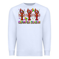White Crawfish season mardi gras Premium Sweatshirt - BundleAndBundleShop