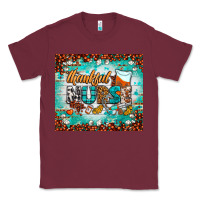 Burgundy thankful nurse fall tumbler Classic Tee - BundleAndBundleShop