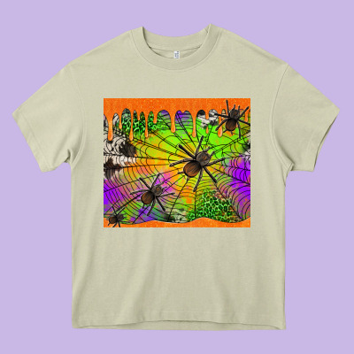 Spiders Halloween Tumbler Heavy Core Tee Designed By Jasminsmagicworld