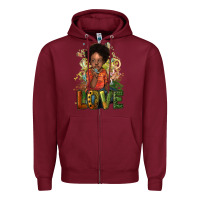 Burgundy Black are boy love Zipper Hoodie - HowdyJamesFarm