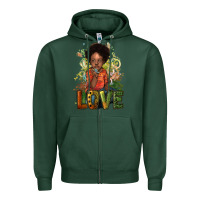 Sports Green Black are boy love Zipper Hoodie - HowdyJamesFarm