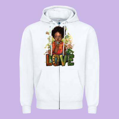 Black Are Boy Love Zipper Hoodie Designed By Howdyjamesfarm