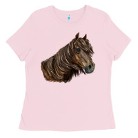 Bubblegum Pink missouri horse Ladies Tee - LillyAllenDesigns