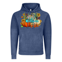Vintage Denim Welcome Fall Pumpkins Vintage Hoodie - BundleAndBundleShop