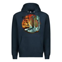 Navy Blame It All On My Roots Premium Hoodie - JahusDesignShop