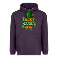 Plum lucky dude St. Patricks Day Heavyweight Hoodie - FaDigitalArtStudio