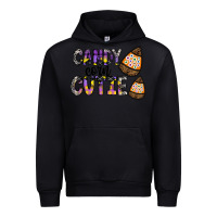Black Candy Corn Cutie Urban Hoodie - CowhideDigitalArt