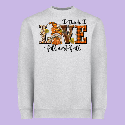 I Think I Love Fall Most Of All Heavyweight Sweatshirt Designed By Texasbilliewilder