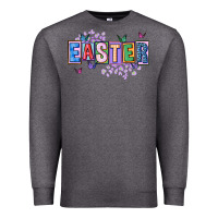 Charcoal Heather easter with leopard Premium Sweatshirt - FaDigitalArtStudio