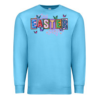 Ocean Blue easter with leopard Premium Sweatshirt - FaDigitalArtStudio