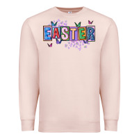 Pale Pink easter with leopard Premium Sweatshirt - FaDigitalArtStudio