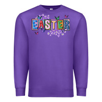 Purple easter with leopard Premium Sweatshirt - FaDigitalArtStudio