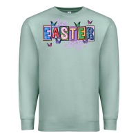Seafoam easter with leopard Premium Sweatshirt - FaDigitalArtStudio