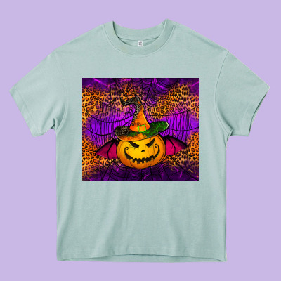 Halloween Jack O'lantern Tumbler Heavy Core Tee Designed By Jasminsmagicworld