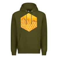 Army Green honeycomb fa element Premium Hoodie - FaDigitalArtStudio