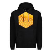 Black honeycomb fa element Premium Hoodie - FaDigitalArtStudio