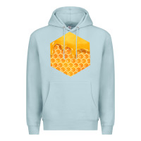 Blue Mist honeycomb fa element Premium Hoodie - FaDigitalArtStudio