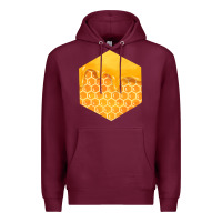 Burgundy honeycomb fa element Premium Hoodie - FaDigitalArtStudio
