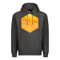 Charcoal Heather honeycomb fa element Premium Hoodie - FaDigitalArtStudio