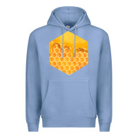 Colony Blue honeycomb fa element Premium Hoodie - FaDigitalArtStudio