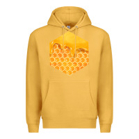 Mustard honeycomb fa element Premium Hoodie - FaDigitalArtStudio