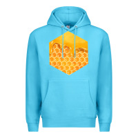 Ocean Blue honeycomb fa element Premium Hoodie - FaDigitalArtStudio
