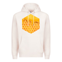 Pale Pink honeycomb fa element Premium Hoodie - FaDigitalArtStudio